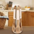 thumbnail image 4 of Bamboo Spatula Spoon Set, Bamboo Spatula Spoon With Silicone Handles For Home Kitchen, 4 of 8
