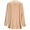 thumbnail image 4 of Women's Knit Cardigans Sweater Open Front Button Long Sleeve V-Neck Soft Coat Outwear Fall Winter Outfits New Fall Jackets for Women Lightweight Dressy Khaki L, 4 of 5