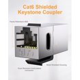 thumbnail image 3 of Acoplador Keystone VANDESAIL Cat 6 blindado, paquete de 40 unidades, plateado, 3 of 7
