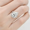 thumbnail image 4 of solitaire jewels 3CT Pear Halo Moissanite Engagement Ring For Women, 10K White Gold, 4 of 5