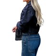 thumbnail image 3 of Chaquetas para Mujer, Informales, Holgadas, Cómodas, Estilo Utilitario, con Botones y Solapa Grande, , para Mujer. Azul Marino M, 3 of 7