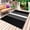 Black, variant on Burnt Orange White Stripe Outdoor Rug 5x7 Ft - Reversible Patio Rug Outdoor Camping Rugs, Modern Rustic Vertical Striped Indoor Outdoor Area Rugs, Non-Slip Outdoor Carpet Runner for Deck/Porch