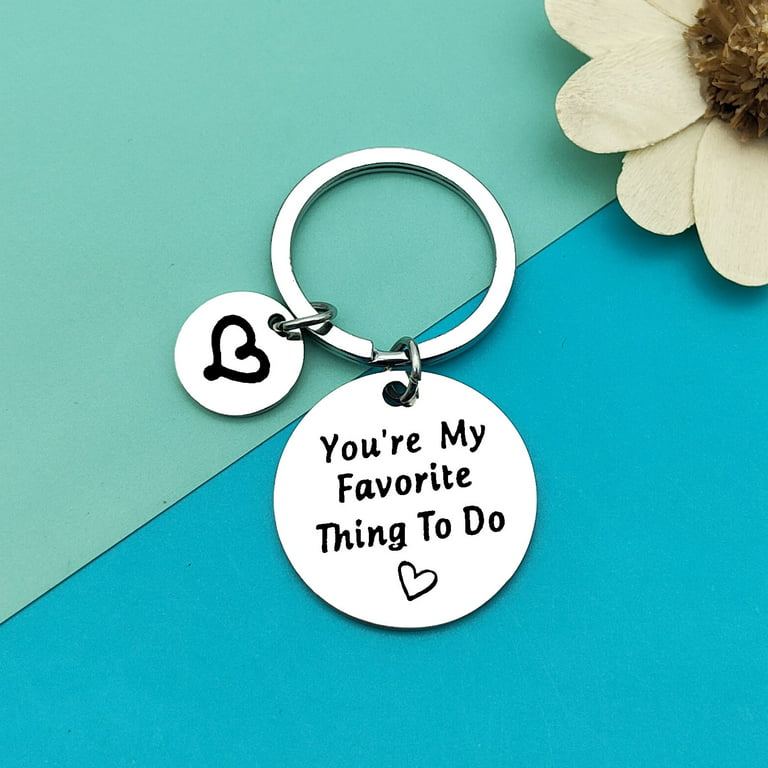 Dabihu Funny Boyfriend Gifts from Girlfriend Couple Gifts for Him and Her Naughty Gifts Keychain for Wife Husband Couple Jewelry Valentines Day Gifts