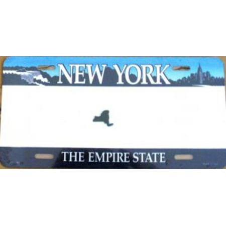 New York The Empire State Metal License Plate - Walmart.com