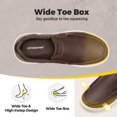 thumbnail image 3 of Fittington Men's Wide Width Slip On Dress Shoes Water-Resistant Lightweight Casual Business Oxfords Leather Shoes 10 Extra Wide, 3 of 11