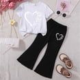 thumbnail image 2 of Ccpelsie Girls Summer Outfits 2 Piece Sets Ruffle Short Sleeve T-Shirts and Shorts Set Kids Clothes with Pockets(A,3-4 Years), 2 of 4