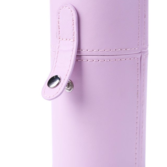 Caja de almacenamiento de brochas de maquillaje de PU, soporte cosmético, estuche de tubo para bolígrafo (púrpura) Ehuebsd Cuidado Belleza