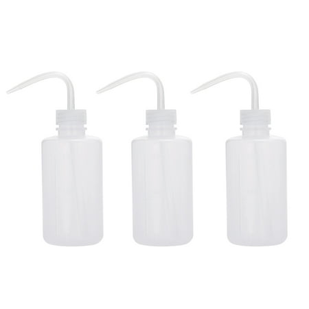 3pcs 250ml Tattoo Wash Bottle Plastic Green Soap Squeeze Bottle Flower Watering Can Kit Curved Nozzle Tattooing Cleaning