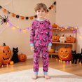 thumbnail image 5 of Zuwimk Halloween Girls Pajamas 2-Piece Pjs Set Kids Long Sleeve and Pants Jammies Casual Wear Girls' Sleepwear Lounge Clothes Outfits(A149-Hot Pink), 5 of 9