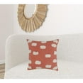thumbnail image 6 of HomeRoots 20" X 20" Orange And White 100% Cotton Zippered Pillow, 6 of 10
