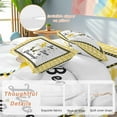 thumbnail image 2 of Bee Lieve Duvet Cover Set Full Size, In Yourself Gnomes Sunflower Yellow Grid 4 Piece Soft Microfiber Bedding Set with 1 Duvet Cover, 1 Flat Sheet, 2 Pillowcases, 2 of 9
