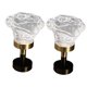 thumbnail image 3 of 2 tiradores de rosas para cajones, pomos de armario elegantes, fáciles de instalar, tiradores de puertas de muebles, tirador de puerta de armario para Transparente, 3 of 8
