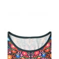 thumbnail image 7 of VSNOW Women Short Sleeve Tops Round Neck Floral Print Casual T-shirt Pullover Loose Blouse, 7 of 7