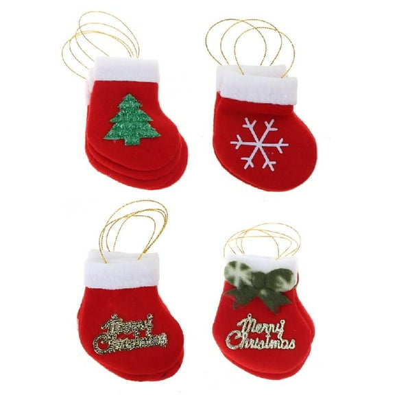 Zeiwohndc Mini Christmas Stockings 16pcs/set Tree Hanging Ornament Cute Gift