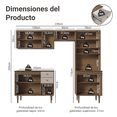 thumbnail image 3 of Cocina Integral Madesa Gourmet 235cm Marrón/Crema 01, 3 of 8