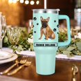 thumbnail image 2 of French Bulldog Gift for Dog Owner,40oz French Bulldog Tumbler with Handle Insulated Reusable Stainless Steel Travel Water Bottle (Color 3), 2 of 6