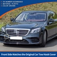 thumbnail image 3 of Unique Bargains Front Car Bumper Tow Hook Cover Cap Black Fit for Mercedes-Benz S-class W222 2014-2017 No.A2228850023, 3 of 6