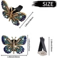 thumbnail image 3 of Mariposa azul + 3 clips de coche de crisantemo para decoración de interiores, bonitos clips de ventilación de coche para decoración de salpicadero,, 3 of 5