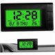 thumbnail image 1 of wonima02 Small Digital Clock, Car Clock, LCD Tiny Digital with Calendar and Thermometer, with Green Backlight, Double Side Adhesive for Dashboard, Car Thermometer, 1 of 1