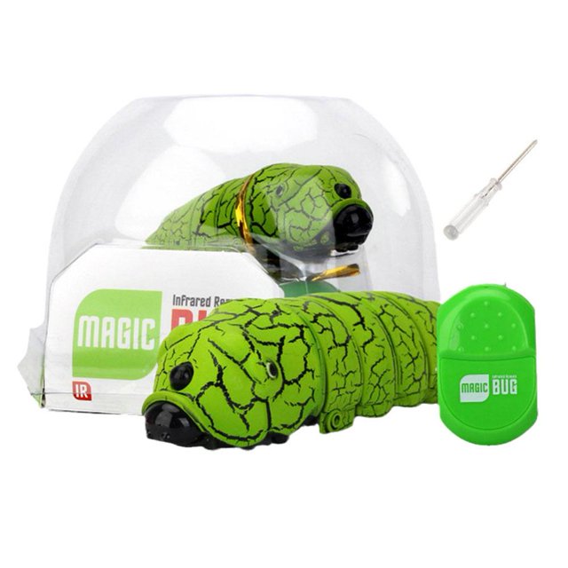 LEEYNEER Funny Remote Control Insect Caterpillar Plastic Infrared Toys Praxpa