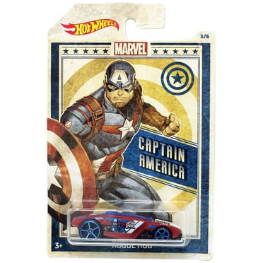 Hot Wheels Marvel Avengers 5-Pack Character Cars - Iron Man, Hulk, Thor, Captain America & Hawkeye Collectible Set