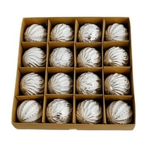 AYktou 16Pcs Christmas Balls Ornaments, PVC Hanging Ball Xmas Tree Decorations Set Multiple Style Hanging Balls Pendants Christmas Baubles for Home Xmas Tree Holiday Party Scene Layout, Silvery