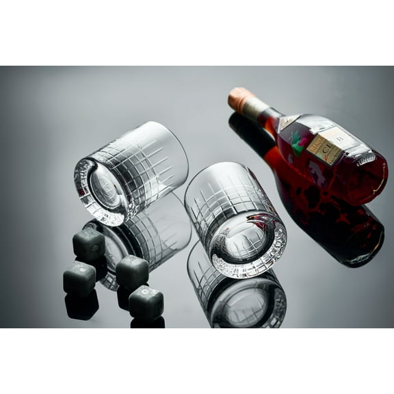 Double Old Fashioned Whiskey Glasses – Classic Cut