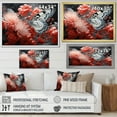 thumbnail image 4 of Designart "Butterfly Haven Red Grey I" Animals Floater Framed Wall Art Living Room, 4 of 7