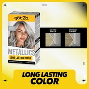 got2b Metallics Permanent Hair Dye, M71 Metallics Silver, Hair Color for Women & Men, 1 Kit