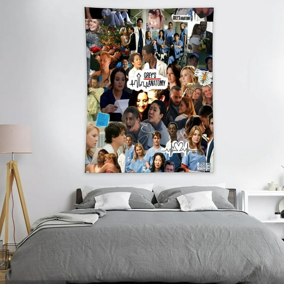 Grey's Anatomy-Theme Anti-pilling Tapestry Gift Wall Hanging Backdrop for Room Bedroom Girls Fans Background Banner Party Birthday Supplies Decor