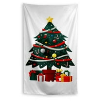 kladzum Christmas Door Cover 49"x29" Decoration Hanging Cloth Door Curtain Xmas Background Layout Door Covers Tapestry Holiday Decorations for Door, Wall, Fireplace, Table