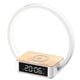 thumbnail image 1 of Lámpara de mesita de noche multifuncional, lámpara de escritorio con despertador, cargador inalámbrico Qi, reloj digital para dormitorio (luz de despertador de amanecer), 1 of 6