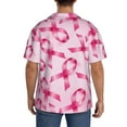 thumbnail image 5 of Fotbe Breast Cancer Ribbons Awareness print Short Sleeve Button Down Shirts for Men Casual Summer Beach Wrinkle Free Shirt-Medium, 5 of 7