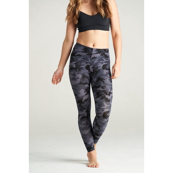 On the Go Women’s Camo Leggings (1 Pair, Grey Camo, Size S-M)