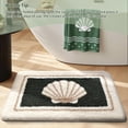 thumbnail image 7 of Coastal Seashell Bath Mat Non-Slip, 20"x31" Ocean Theme Bathroom Rug with Shell Design, Soft Plush Shaggy Doormat, Absorbent Quick Dry Polyester, Machine Washable Shower Floor Mats, 7 of 7