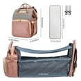 thumbnail image 3 of Kabaqoo Diaper Bag Backpack with Changing Station, Baby Bag Newborn Essentials Must Haves, Pink, 3 of 8