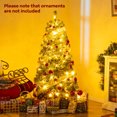 thumbnail image 2 of Costway 4.5 FT Artificial Xmas Tree with 256 Branch Tips 100 LED Lights 9 Lighting Modes, 2 of 10