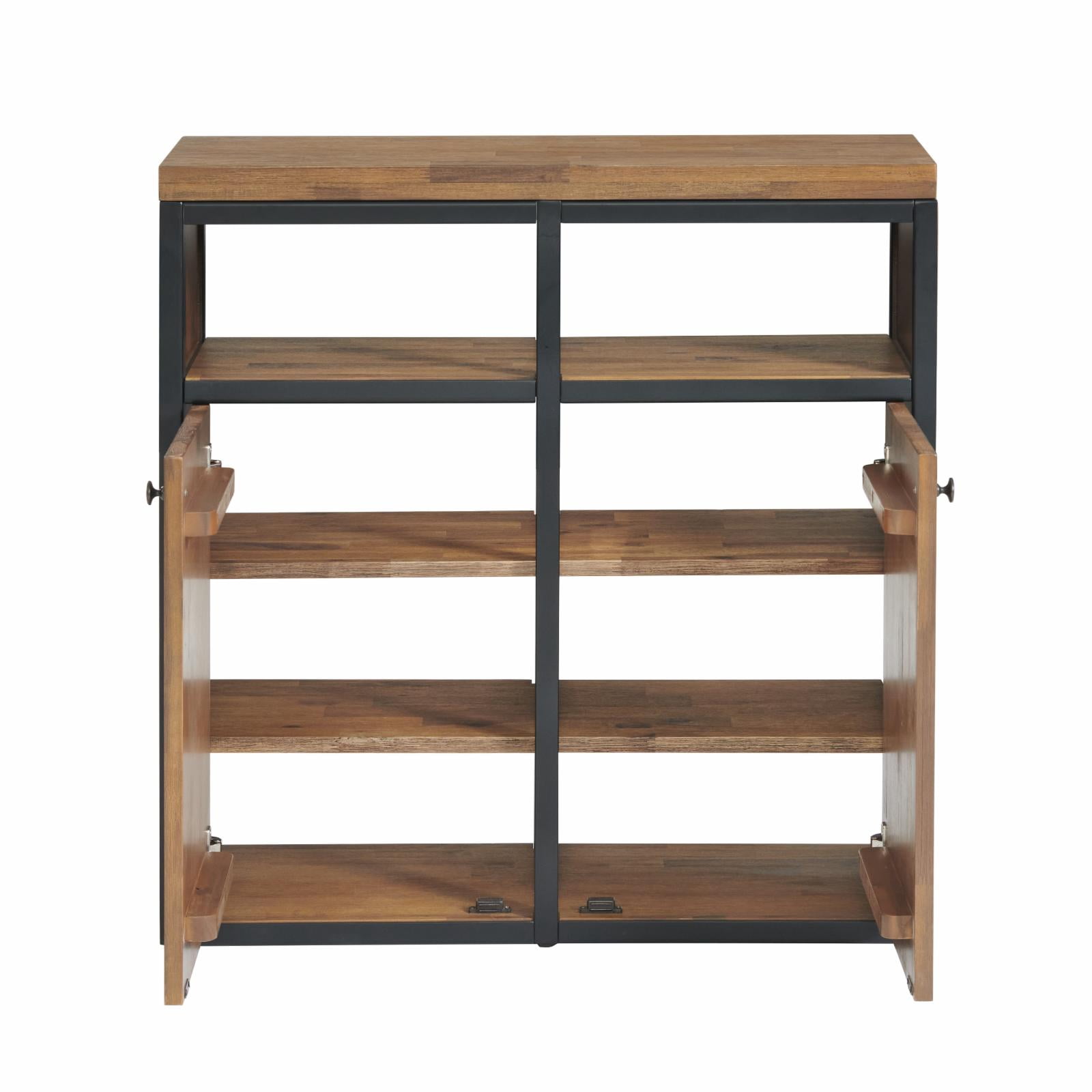 Alaterre Furniture Lloyd 31"W Shoe Storage Cabinet, Natural