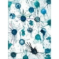 thumbnail image 2 of Bucheli, Amaya 14x18 White Modern Wood Framed Museum Art Print Titled - Splattered Moons, 2 of 4