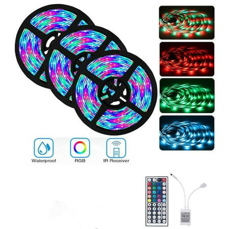 

gifts for menLED Strip Lights 5 Meters RGB LED Lights with Remote Control 16 Colors and DIY Mode Color Changing LED Lights Easy Installation Light Strip for Bedroom Ceiling Kitchen