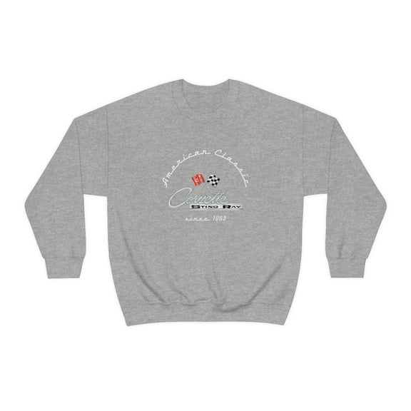 SUNBELTGIFTS C2 Corvette Stingray Crew Neck Long Sleave Heavy Duty Sweatshirt, perfect for cool crisp days