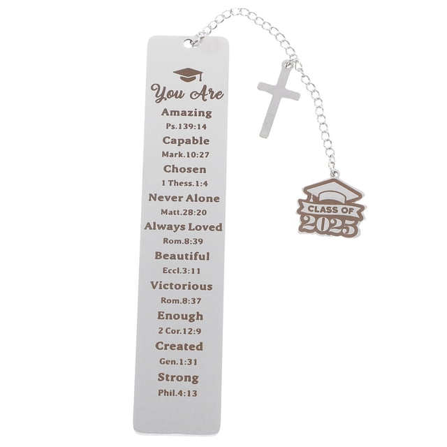 Miangastore Graduation Craft For Graduation Bookmark Silver Metal Bookmark For Graduates 1Pcs