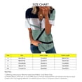 thumbnail image 4 of Jersey de manga corta para mujer, Tops informales holgados a la moda con estampado de Color en contraste y cremallera, Blusa de manga corta para mujer, 4 of 5