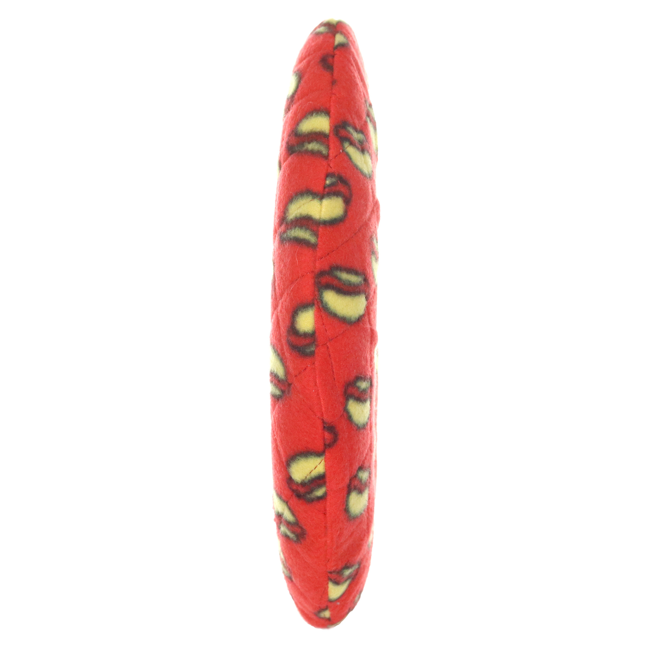 Mighty No Stuff Ring Red Durable Plush Squeaky Dog Toy