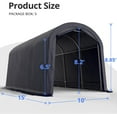 thumbnail image 3 of KING BIRD 10' x 15' Round Style Garage Shelter Anti-Snow Heavy Duty Storage Shelter Carport Portable Canopy Storage Shelter Shed, 3 of 7