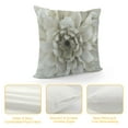 thumbnail image 4 of PHYHOO Flower Decorative Throw Pillow Covers Floral Pillow Shams Soft Velvet Pillowcases Home Sofa Car Bed Room Decor Cream White, 4 of 5