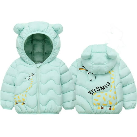 

Girl Winter Clothes Winter Down Coats For Kids Baby Boys Girls Light Giraffe Jacket Bear Hoods Outerwear Girls Down(Size:4-5 Years)