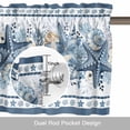 thumbnail image 6 of Blue Beige Starfish Ocean Valances for Windows,Kitchen Valance Rod Pocket Short Curtain, Summer Ocean Plant Valance Curtain Window Valances for Bedroom Bathroom Living Room 42x18in, 6 of 9