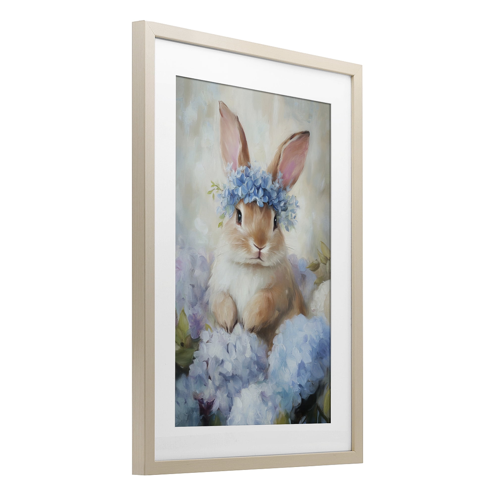Stupell Industries Bunny In The Blossoms Birch Framed Print Under Glass, design by Tina LeCour