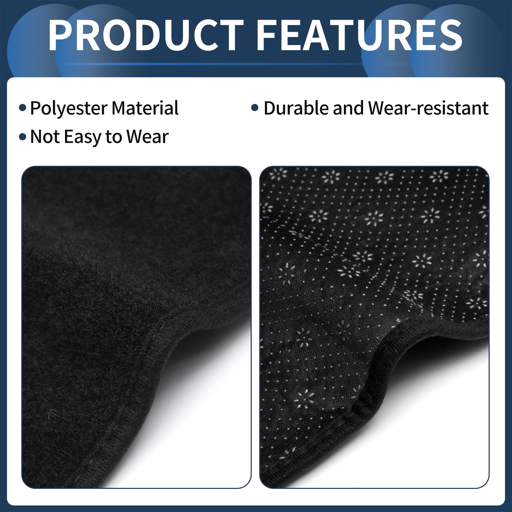 Unique Bargains 1Pcs Dashboard Cover Dash Cover Mat Carpet for Toyota Prius 2020-2025 Polyester Black